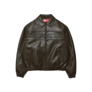 Honda Motorcycle Piping Leather Jacket Brown