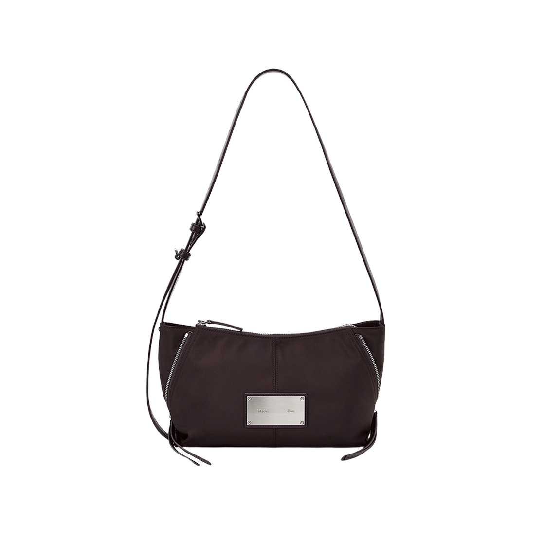 - Matin Kim Side Zipper Fabric Two Way Bag in Wine