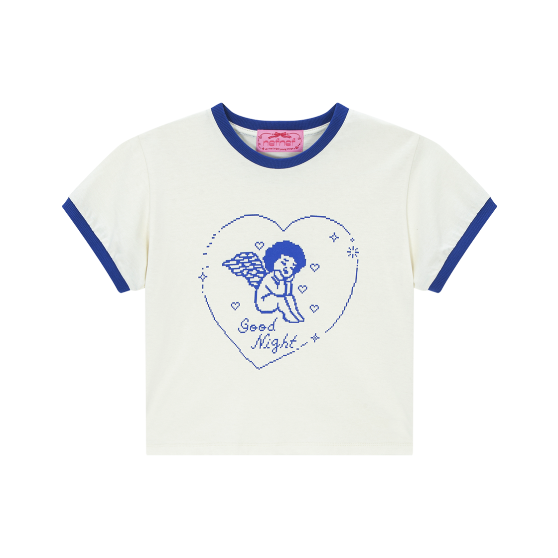 네프네프 엔젤 링거 티 블루(NEFNEF Angel Ringer Tee Blue)