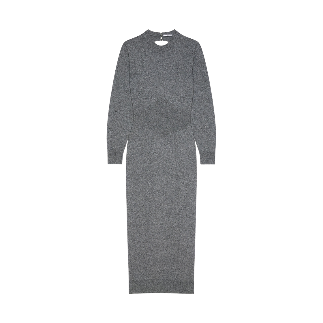 (W) 지방시 캐시미어 오픈 백 드레스 미디움 그레이((W) Givenchy Dress in Cashmere with Open Back Medium Grey)