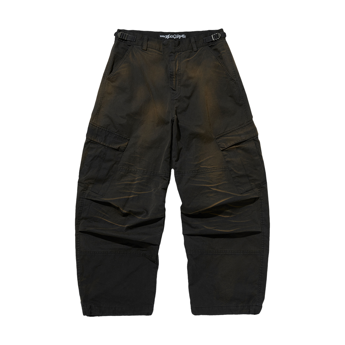 스웨이드 워시드 카고 팬츠 다크 블랙(Suade Washed Cargo Pants Dark Black)
