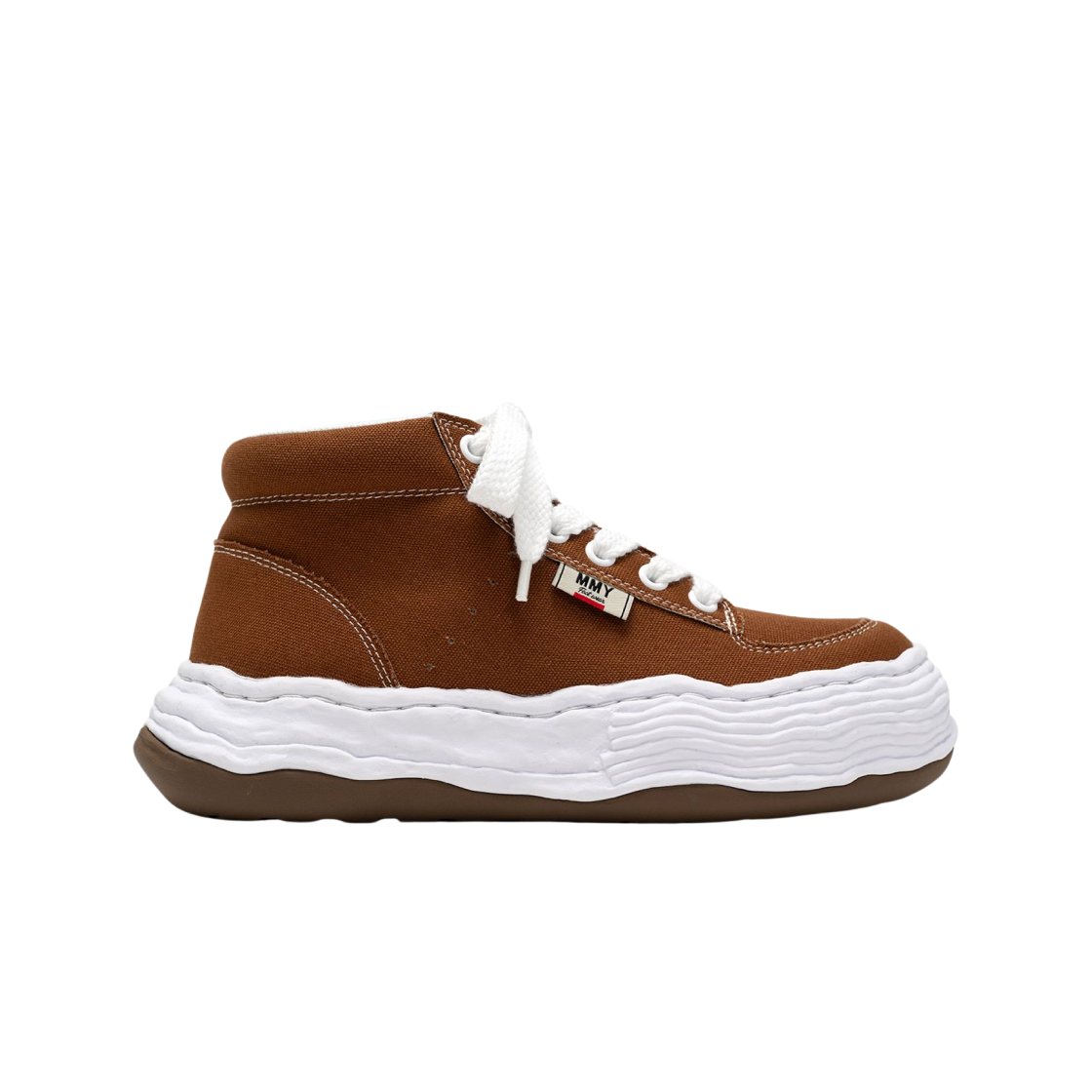메종 미하라 야스히로 올리버 OG 솔 캔버스 하이탑 스니커즈 브라운(Maison Mihara Yasuhiro Oliver OG Sole Canvas High-top Sneakers Brown) - 1