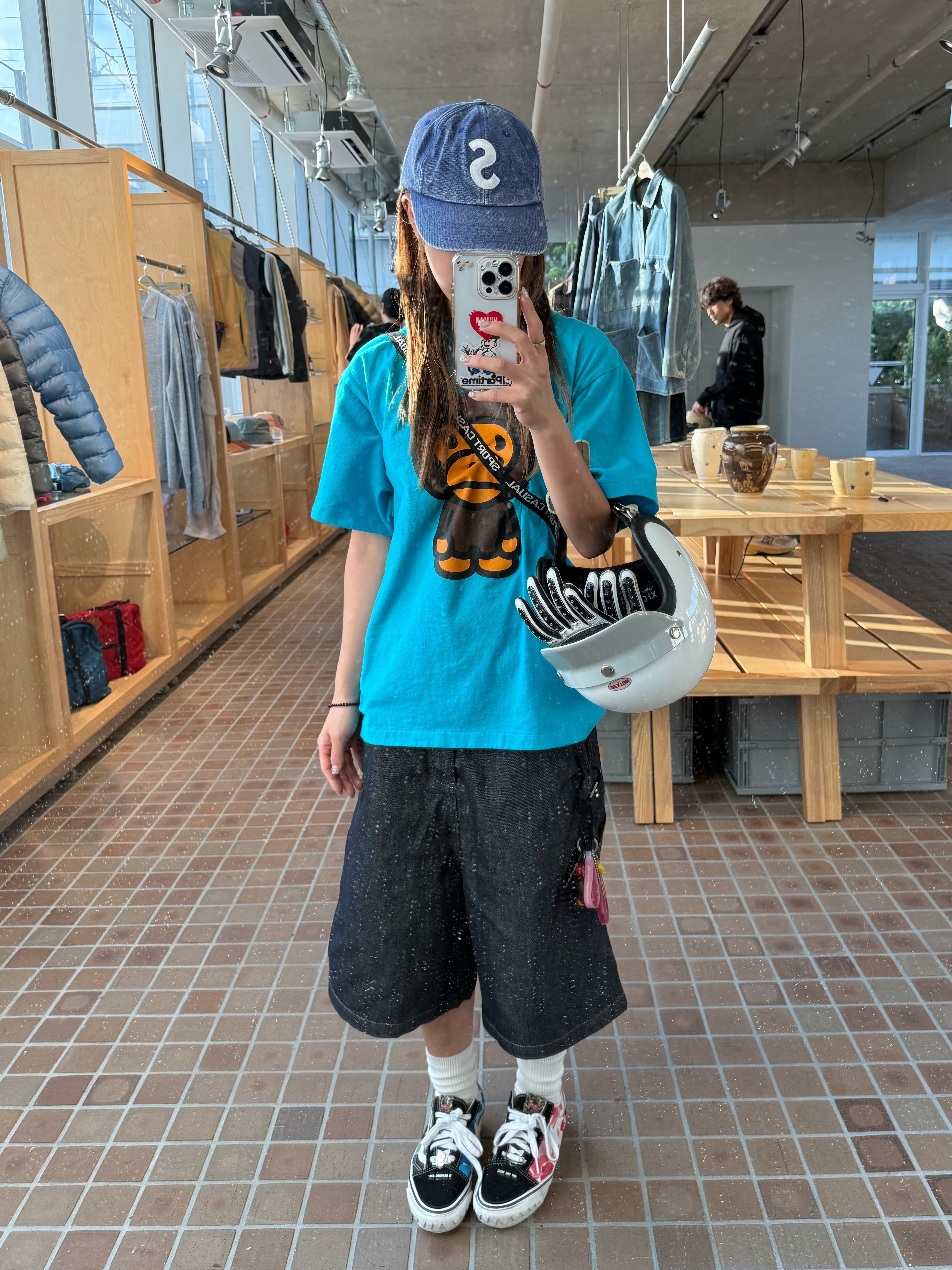 Supreme Pigment S Logo 6-Panel Navy - 24FW, Vans x BAPE Old Skool TB LX Black 착용 스타일