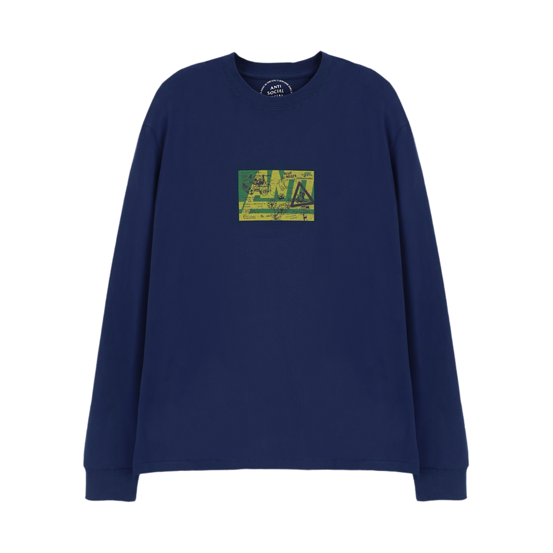 안티소셜 소셜클럽 로드 사인 긴팔 티셔츠 네이비(Anti Social Social Club Road Sign L/S Tee - Navy)