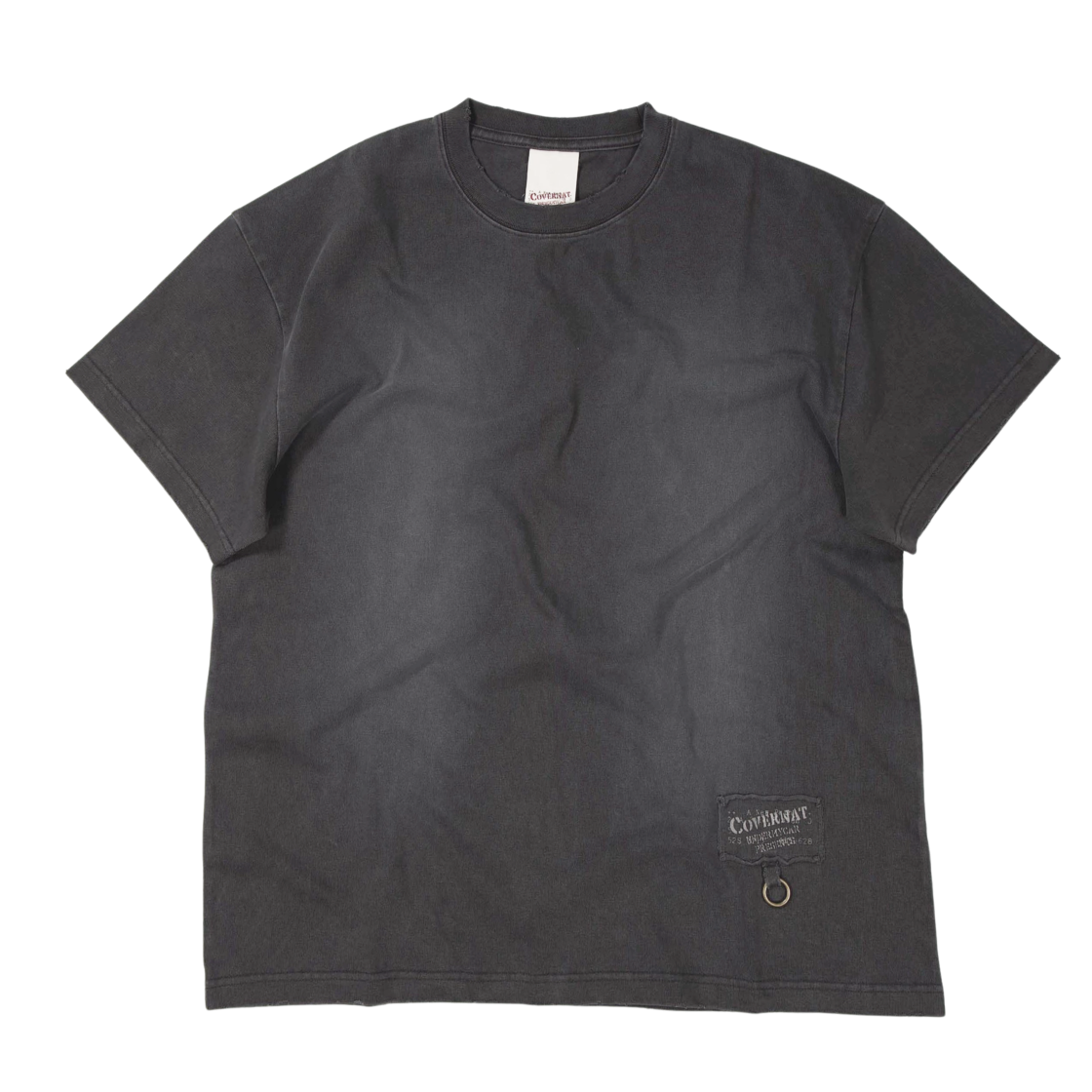 커버낫 X 언더마이카 디스트로이드 패치 티셔츠 차콜(Covernat X Undermycar Destroyed Patch T-Shirts Charcoal)