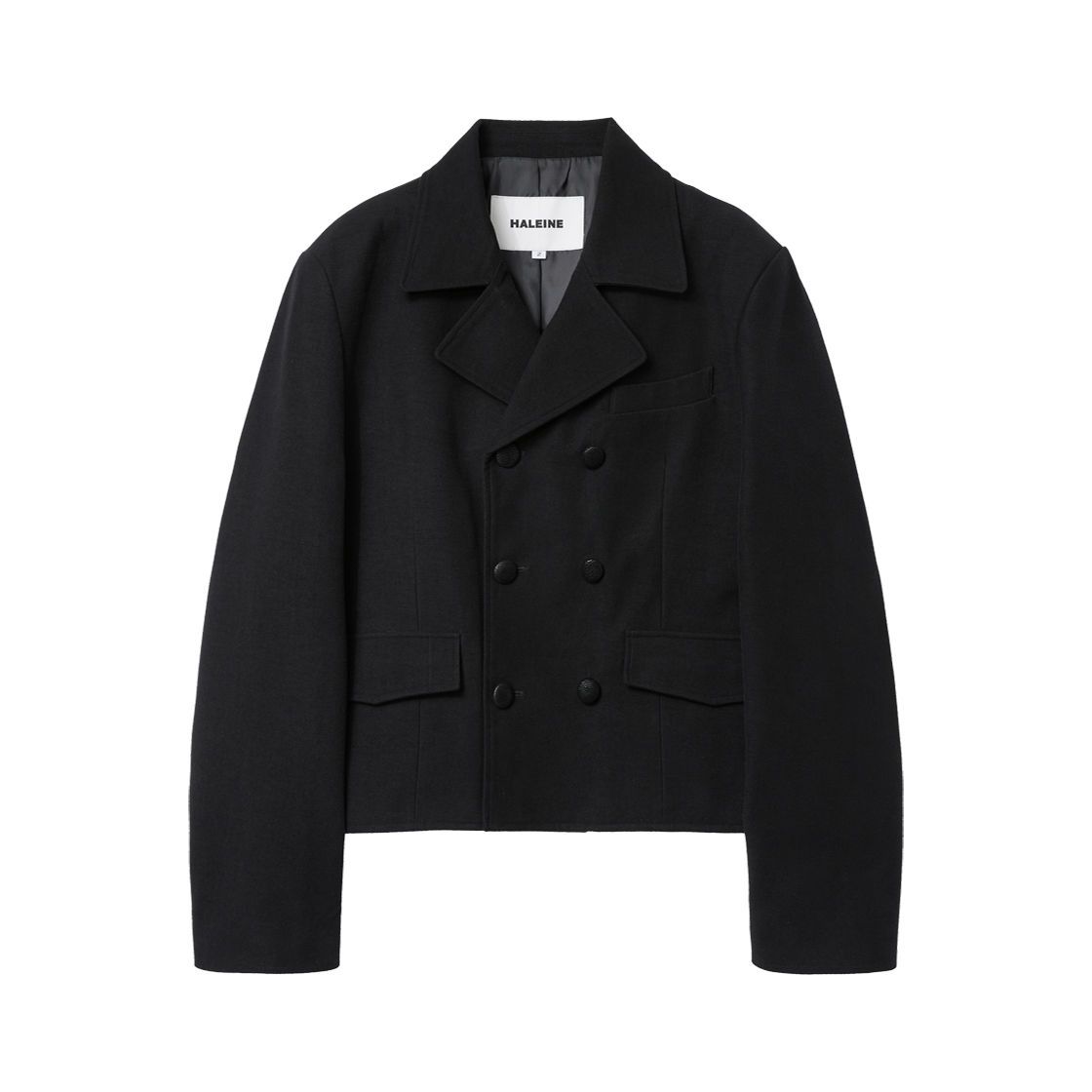 알렌느 더블 블레스티드 몰스킨 숏 자켓 블랙(Haleine Double Breasted Moleskin Short Jacket Black (WJ344))