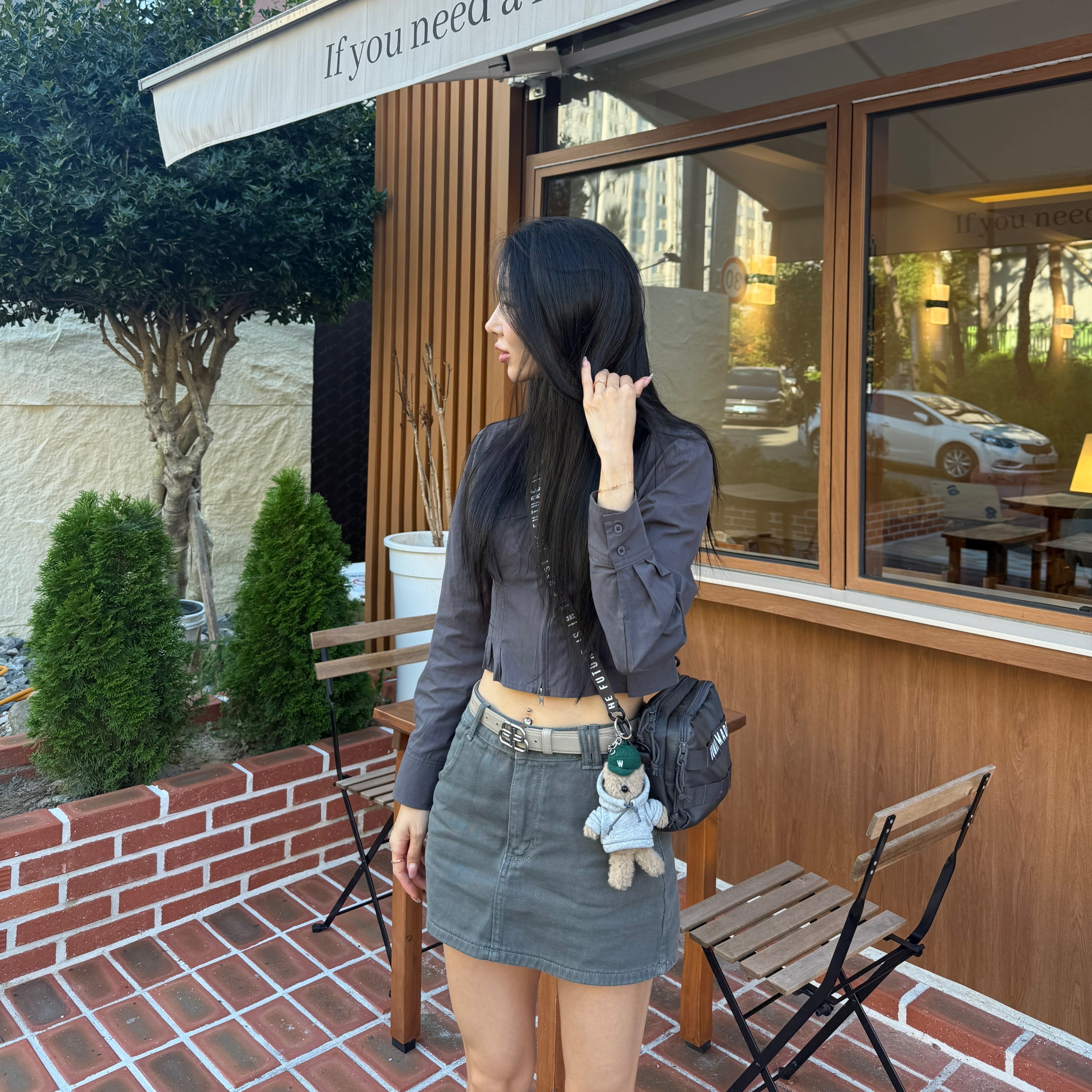 Human Made Military Pouch Small Gray, Monamhee x Choi Woo Shik Wooshikhee Keyring Brown 착용 스타일