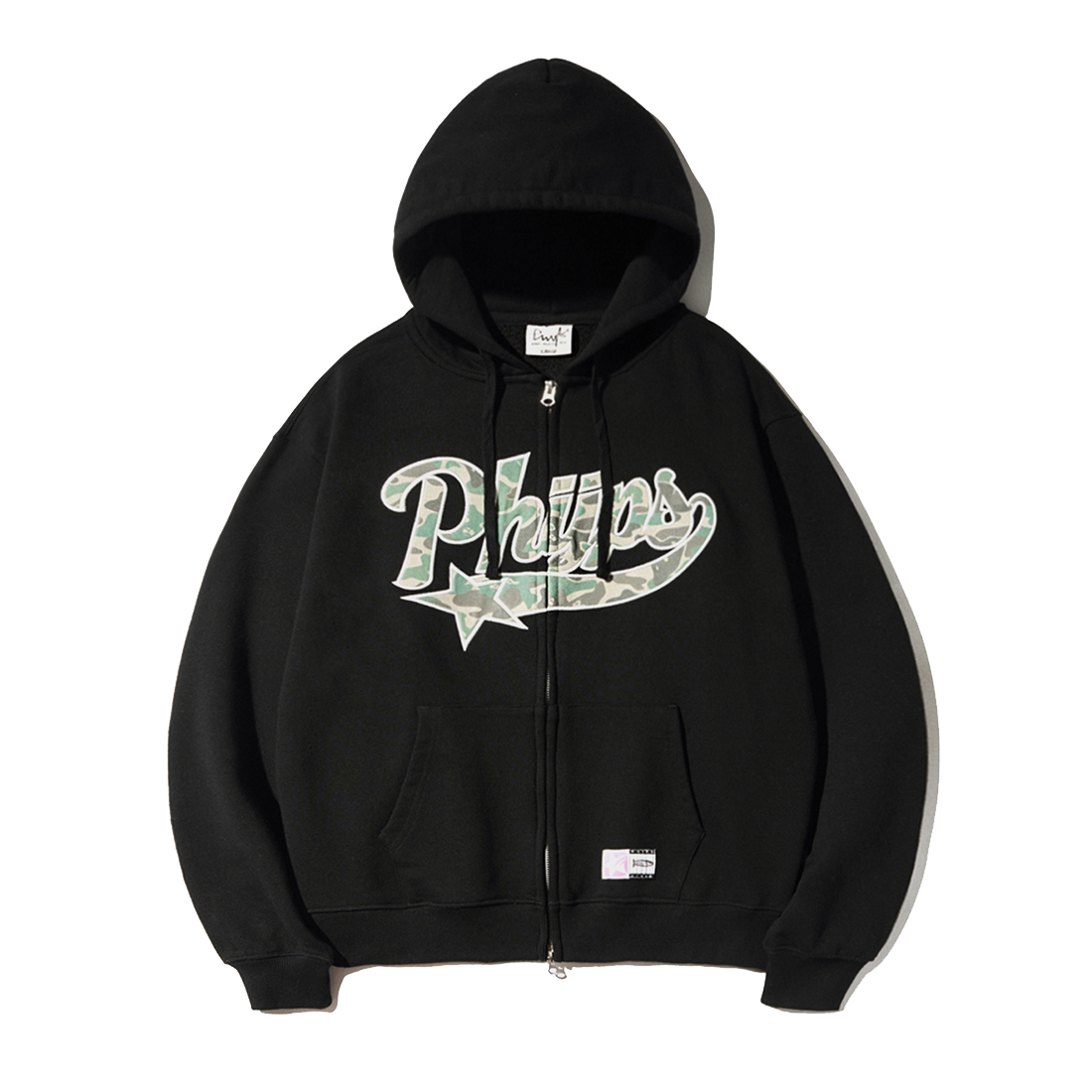 PFF1HZ303SBK Phyps Dept Star Tail Camo Hoodie Zip-Up Black