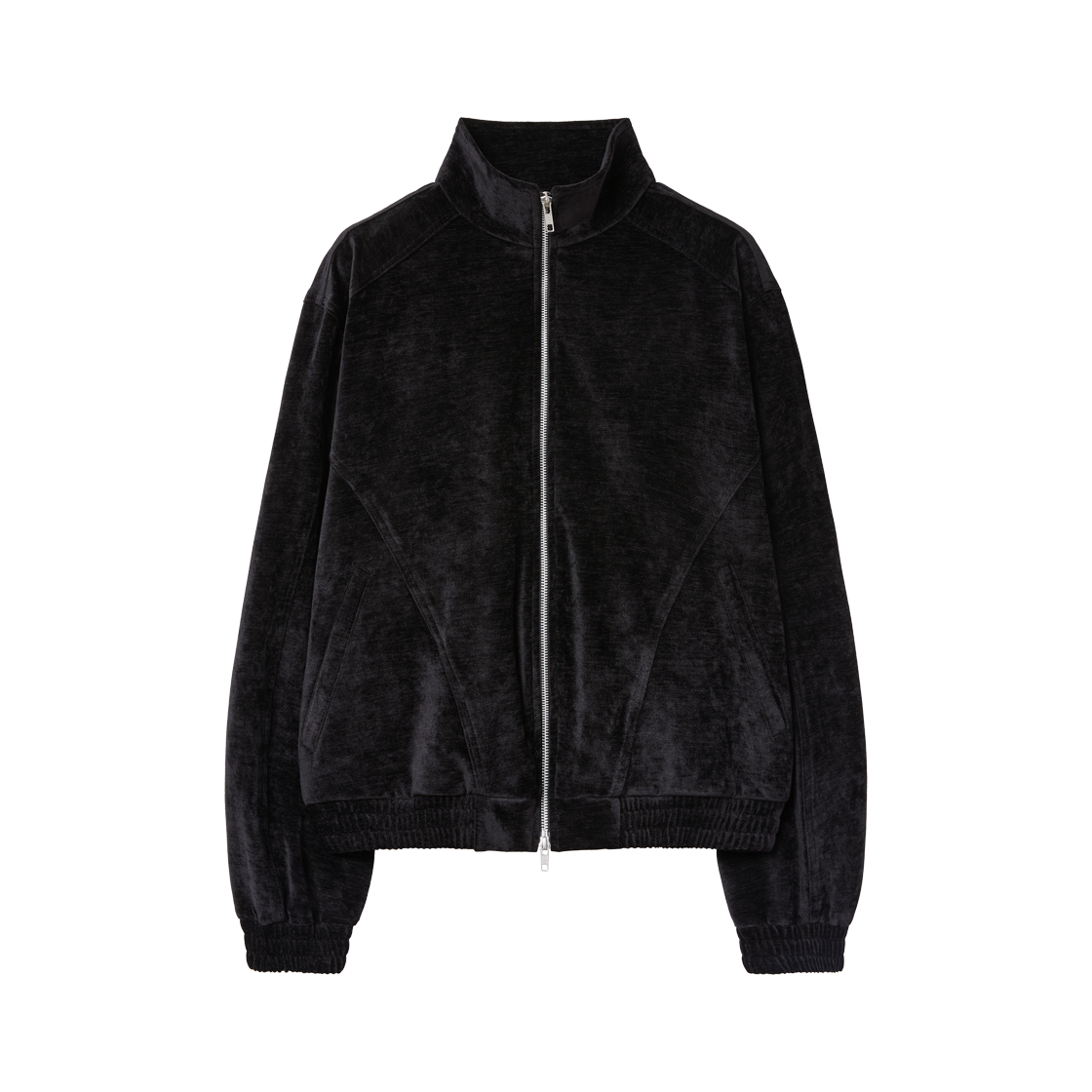 알렌느 벨루아 페널 자켓 블랙(Haleine Velour Panelled Track Jacket Black (WJ332))