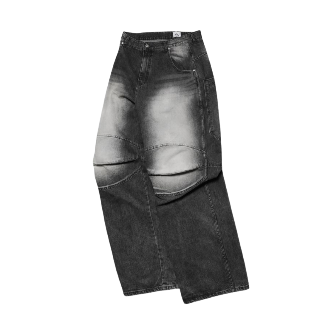 엠제이디 3D 니 데님 팬츠 블랙(MJD 3D Knee Denim Pants Black)