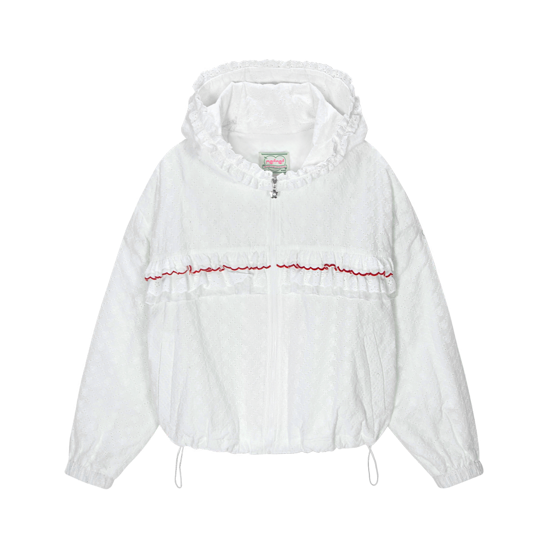 네프네프 레이스 프릴 점퍼 화이트(NEFNEF Lace Frill Jumper White)