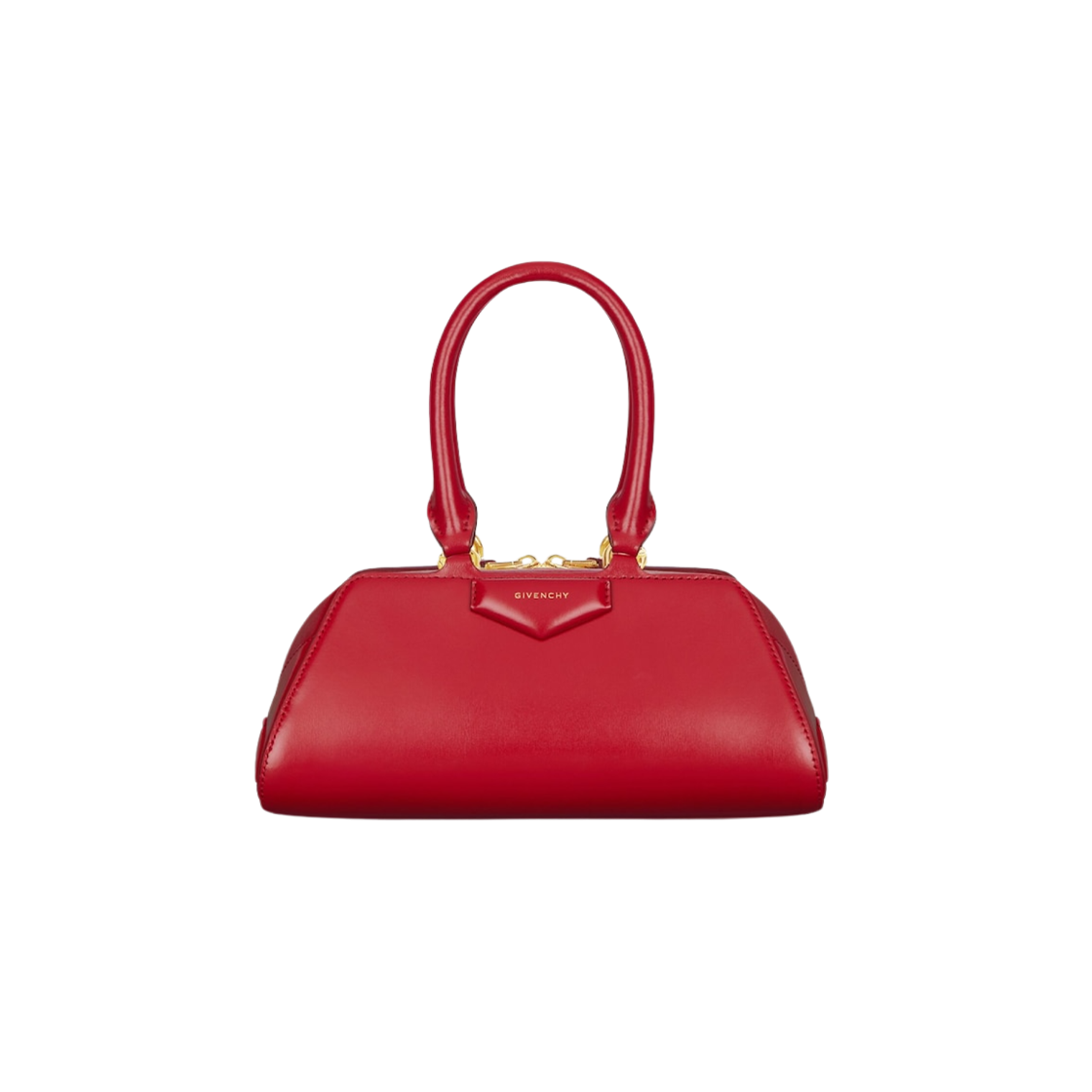 BB5146B2AQ-640 Givenchy Mini Antigona East-West Bag in Box Leather Vermillon