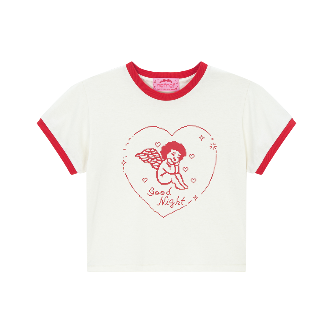 네프네프 엔젤 링거 티 레드(NEFNEF Angel Ringer Tee Red)