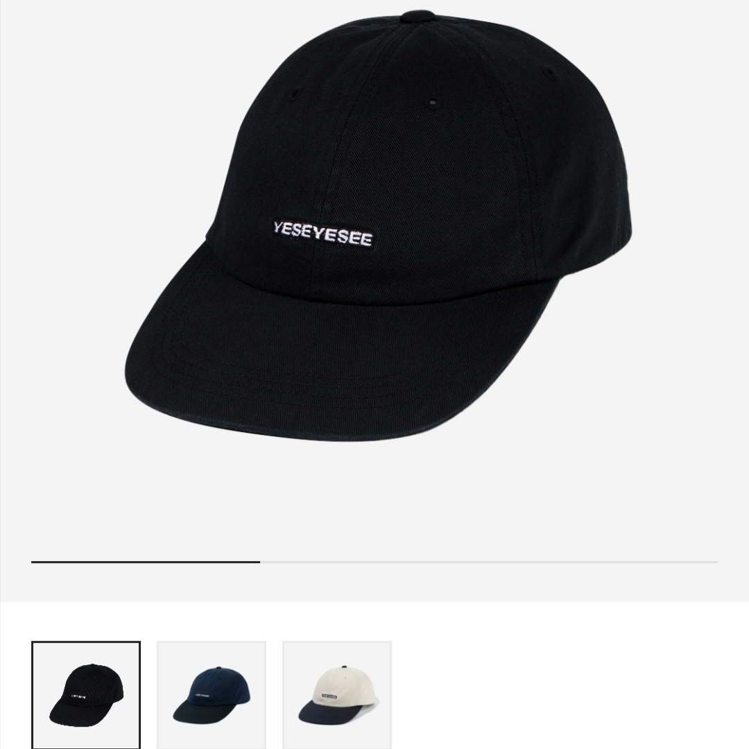 BAPE One Point Cap Yellow, YESEYESEE Logo Cap Black 착용 스타일 - 4