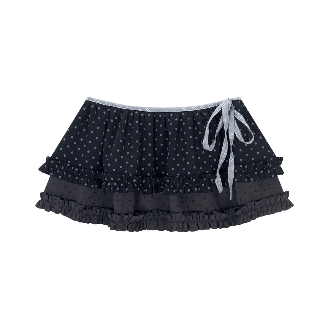 네프네프 프릴 랩스커트 도트(NEFNEF Frill Wrap Skirt Dot)
