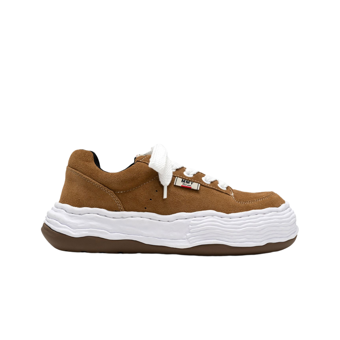 메종 미하라 야스히로 올리버 OG 솔 스웨이드 로우탑 스니커즈 브라운