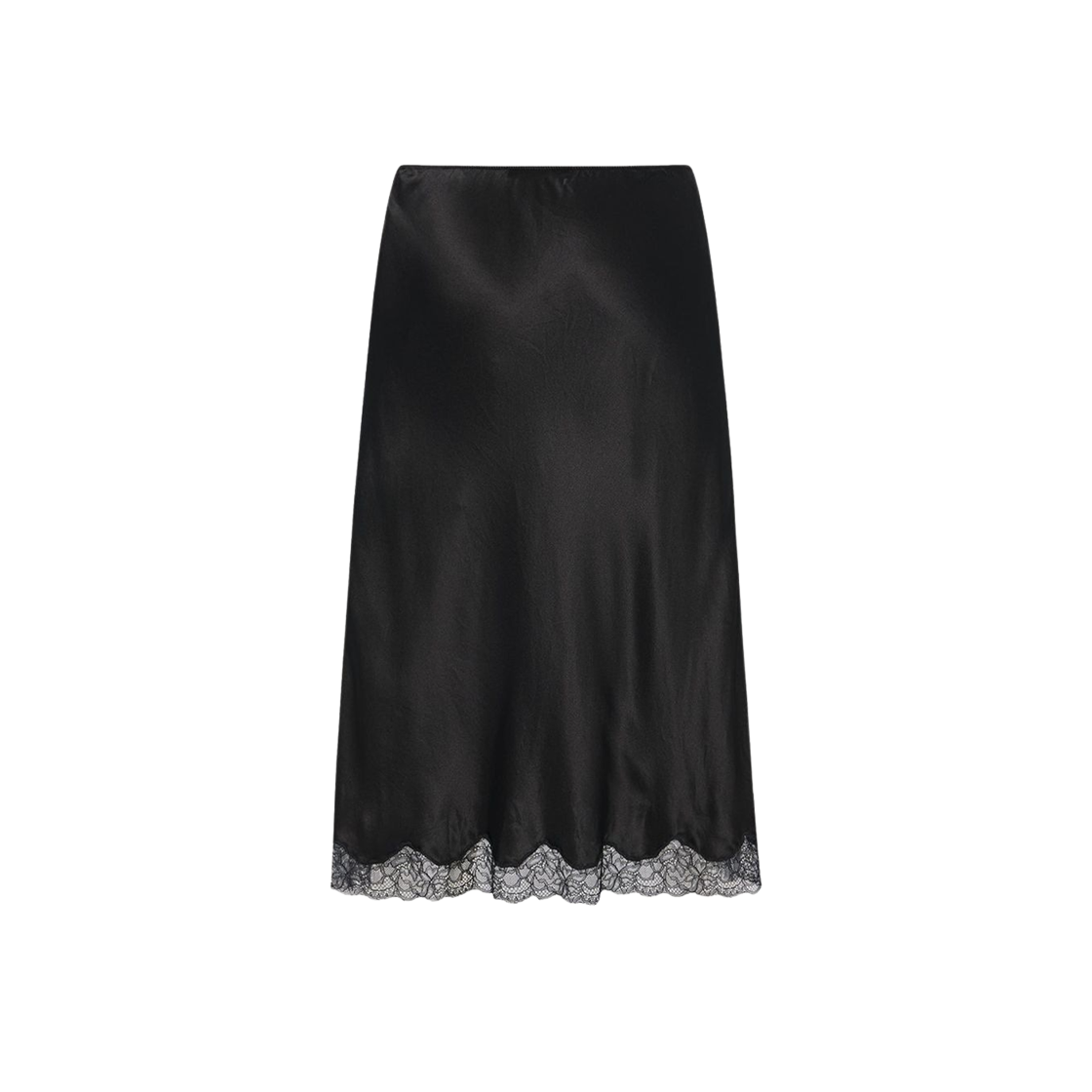 8661W3786BLK (W) The Row Irene Silk Skirt Black