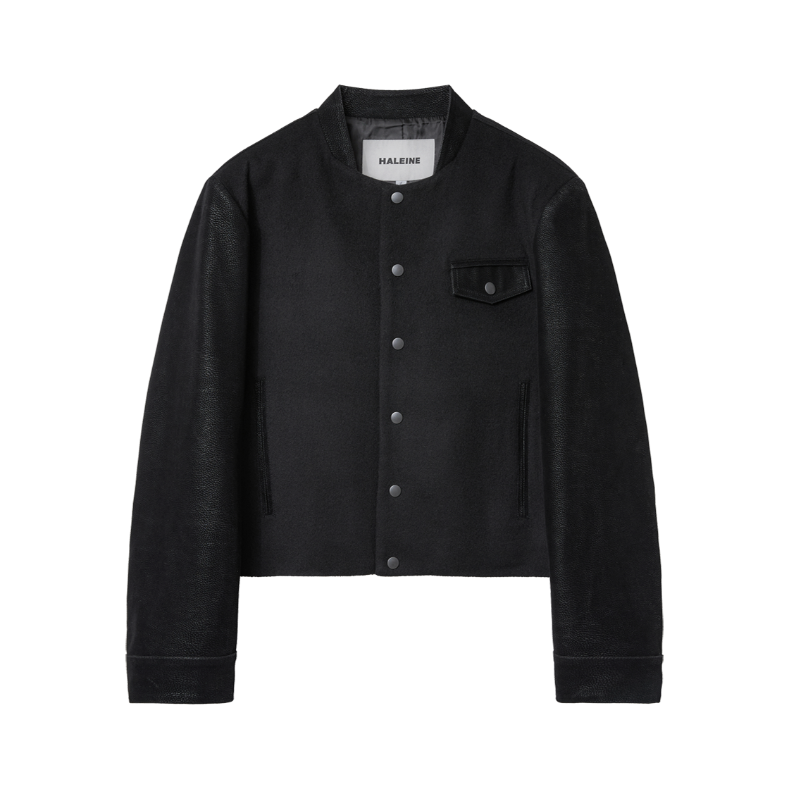 알렌느 테일러드 바시티 자켓 블랙