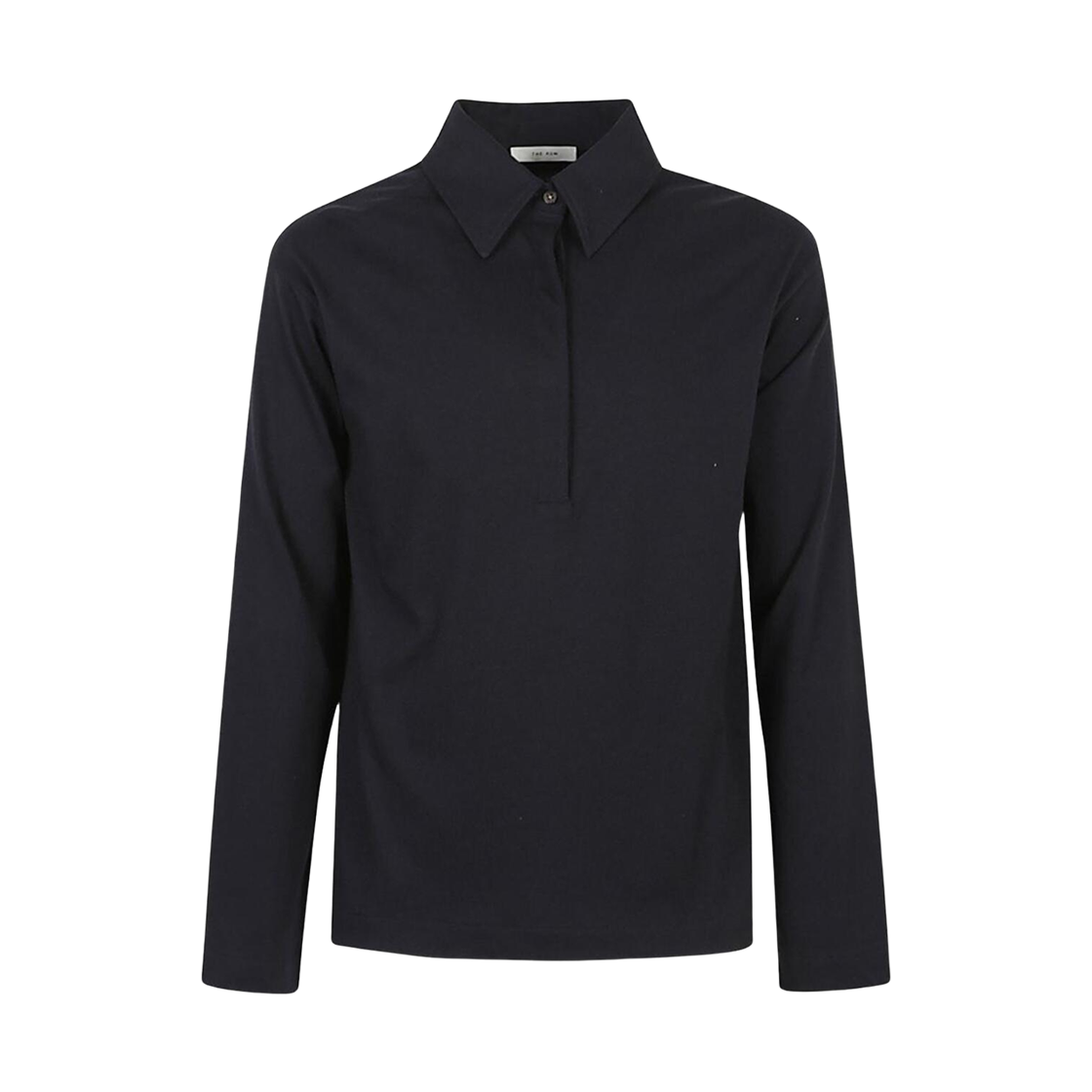 (W) 더 로우 로디 코튼 탑 다크 네이비((W) The Row Roddie Cotton Top Dark Navy)