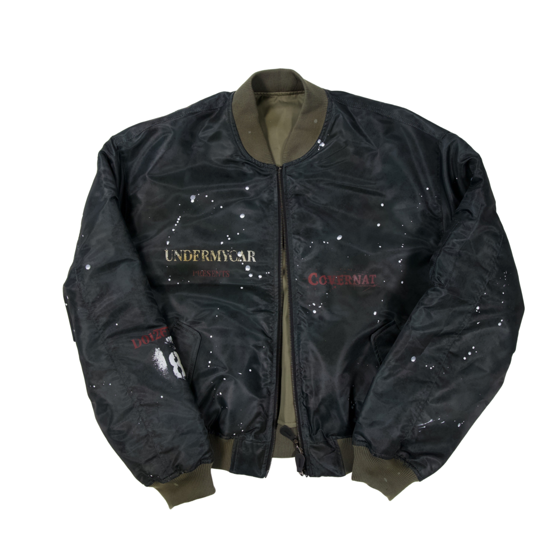 커버낫 X 언더마이카 리버시블 레터 그래픽 MA-1 자켓(Covernat X Undermycar Reversible Letter Graphic Ma-1 Jacket)