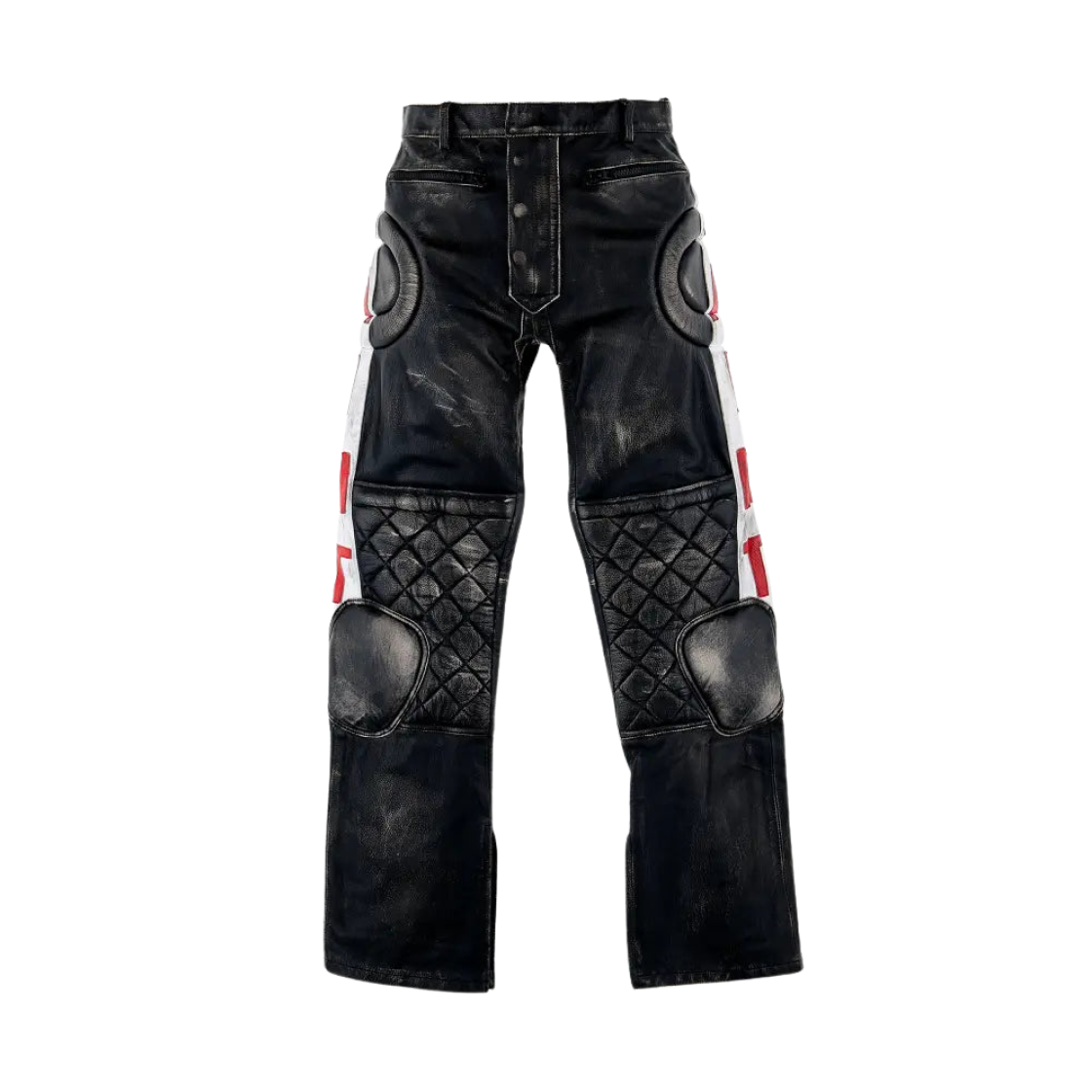 - Saint Mxxxxxx Racer Leather Pants Black - 25AW