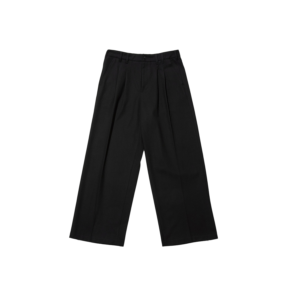오가프 투턱 와이드 팬츠 블랙(OGARP Two Tuck Wide Pants Black)