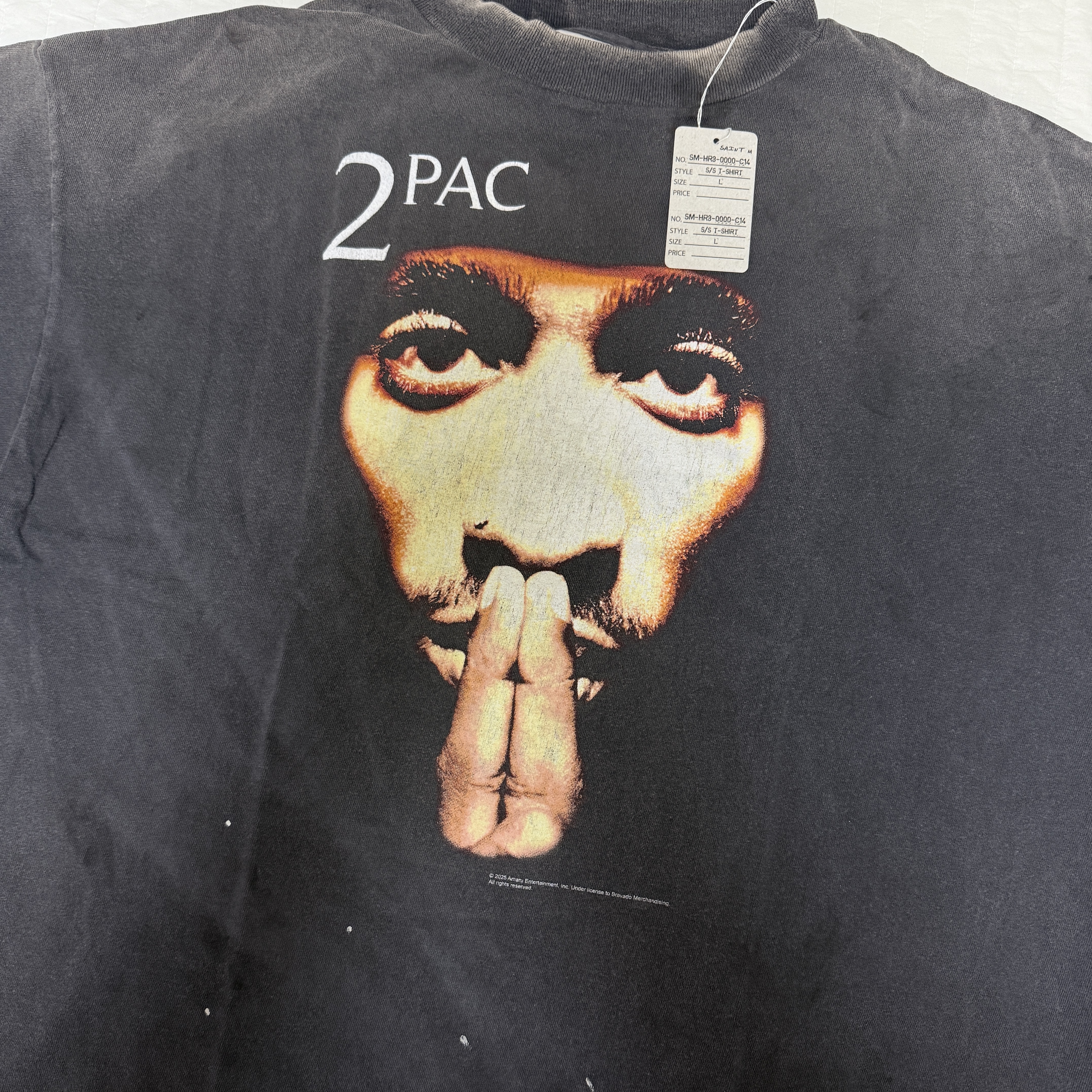Saint Mxxxxxx x 2Pac S/S T-Shirt Black - 25SS 착용 스타일