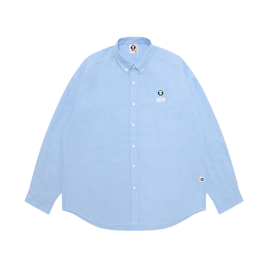 에이프 나우 롱슬리브 셔츠 블루 - 25FW(AAPE Now Long Sleeve Shirt Blue - 25FW)