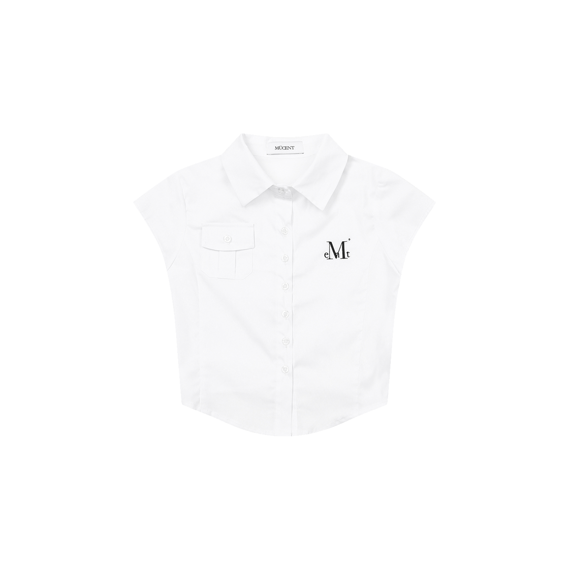 P0000BDP MUCENT Elmt One Pocket Slim Fit Shirts White