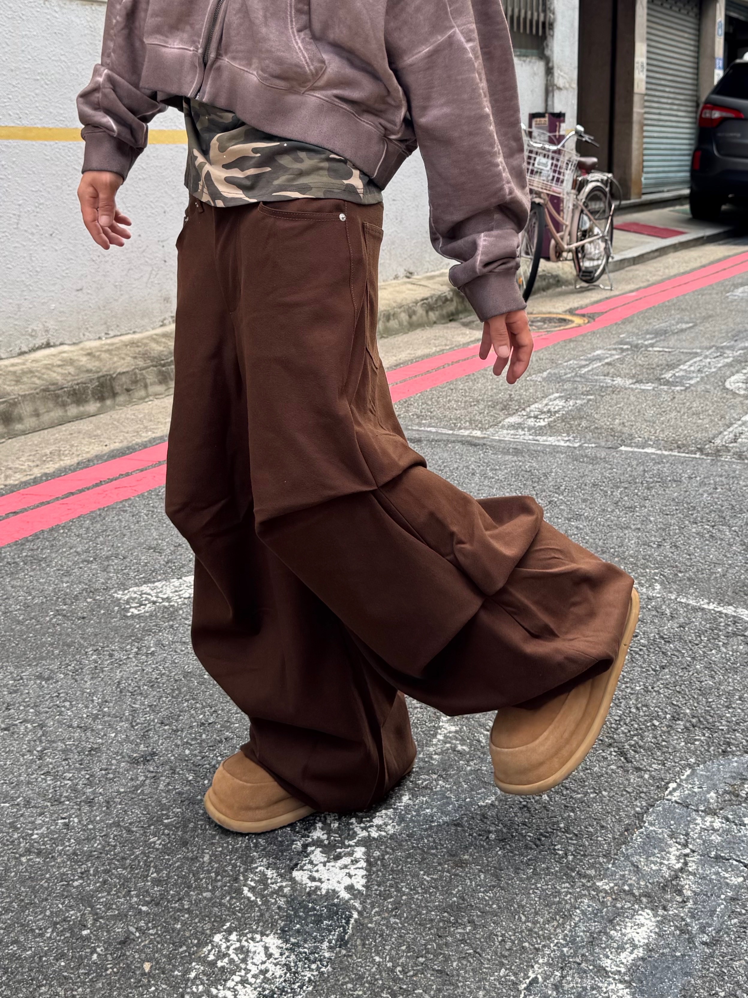 Kinchi x Non Parking N Road Boots Brown, [KREAM Exclusive] Aoiro 6-Panel Bone A/N Cap Mud 착용 스타일 - 8