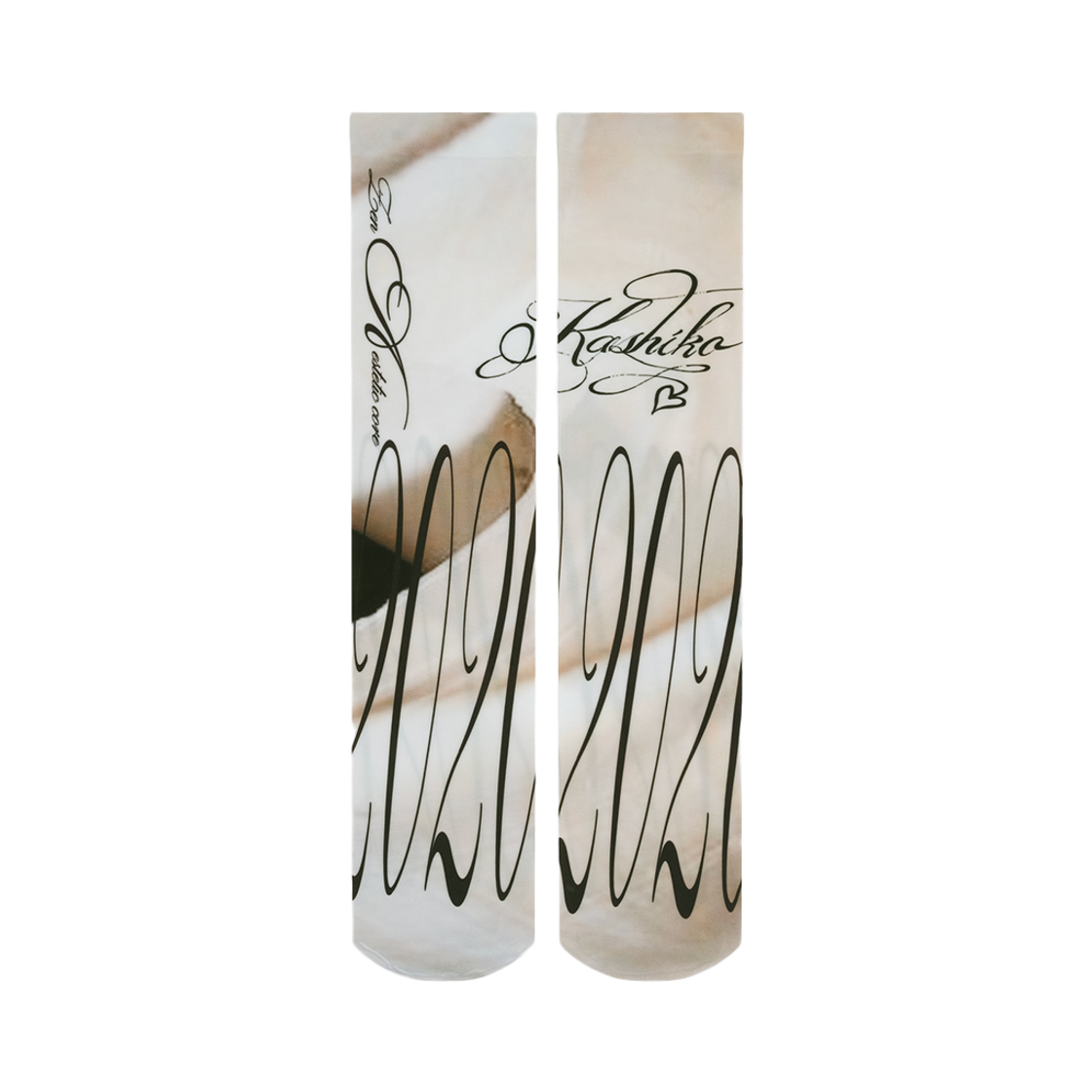 52609 Kashiko Calligraphy Knee Socks