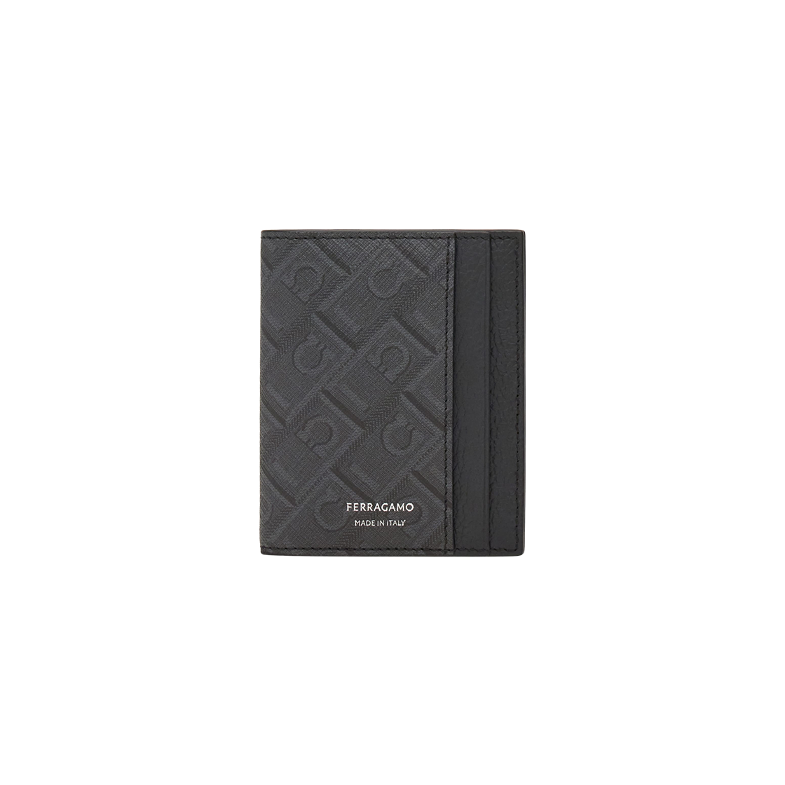 페라가모 모노그램 카드 홀더 블랙 그레이(Ferragamo Monogram Card Holder Black Grey) - 1