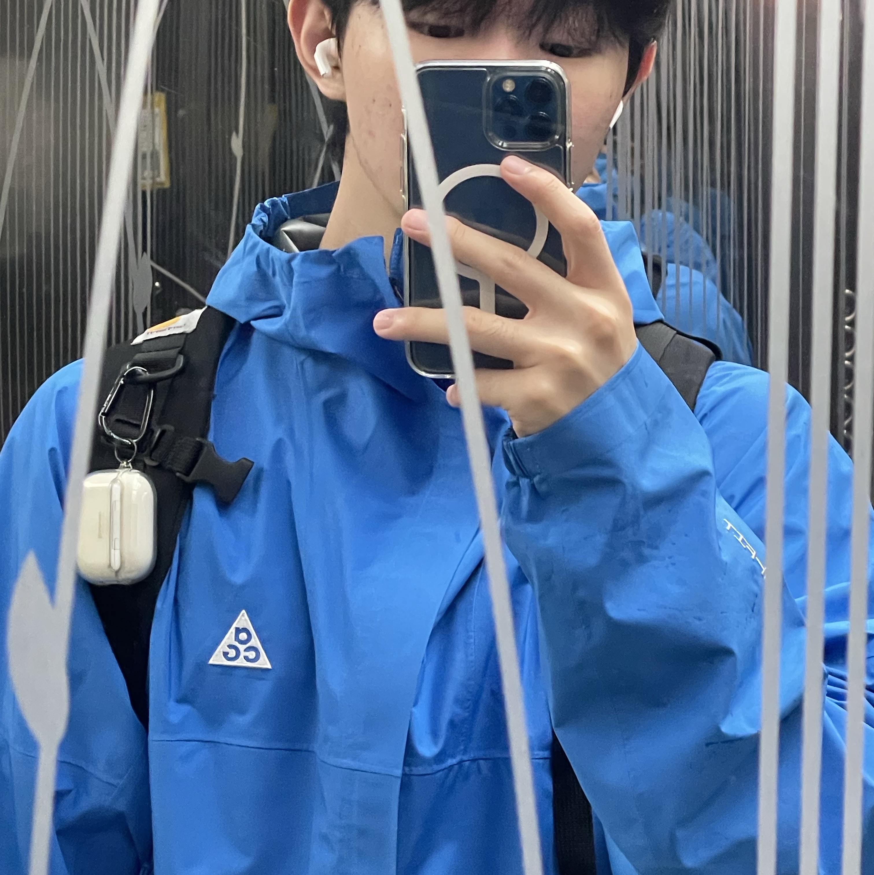 Nike ACG Storm-Fit ADV Cascade Rains Full Zip Jacket Light Photo Blue Summit White - Asia 착용 스타일
