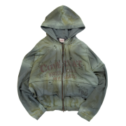 Covernat X Undermycar Vest Layered Letter Graphic Hood Zip-Up