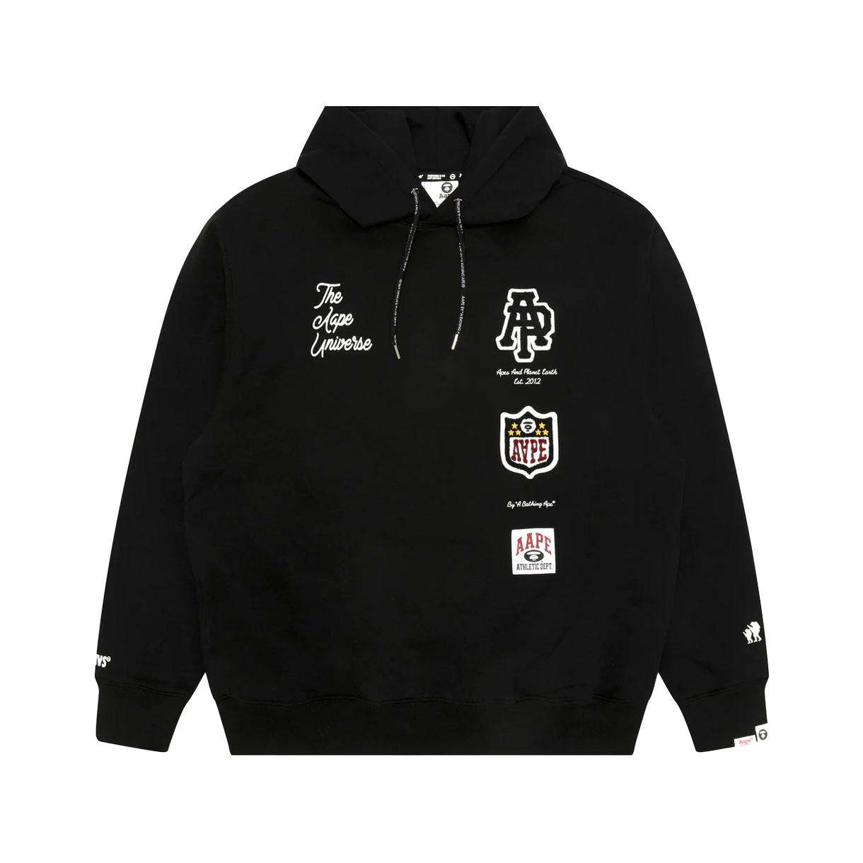 KM5DTSHAP11BK AAPE Main Hoodie Black - 25FW