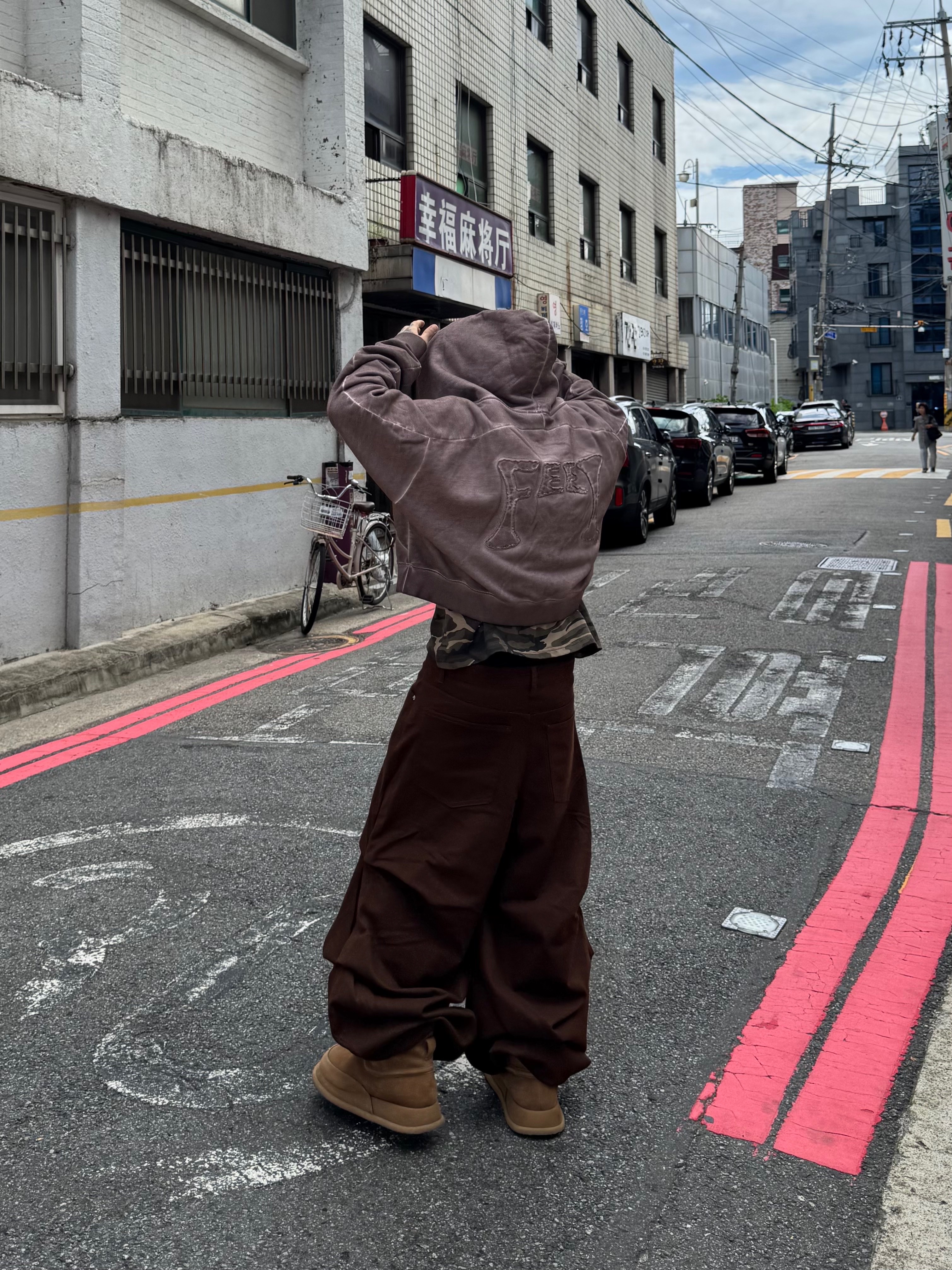 Kinchi x Non Parking N Road Boots Brown, [KREAM Exclusive] Aoiro 6-Panel Bone A/N Cap Mud 착용 스타일 - 1