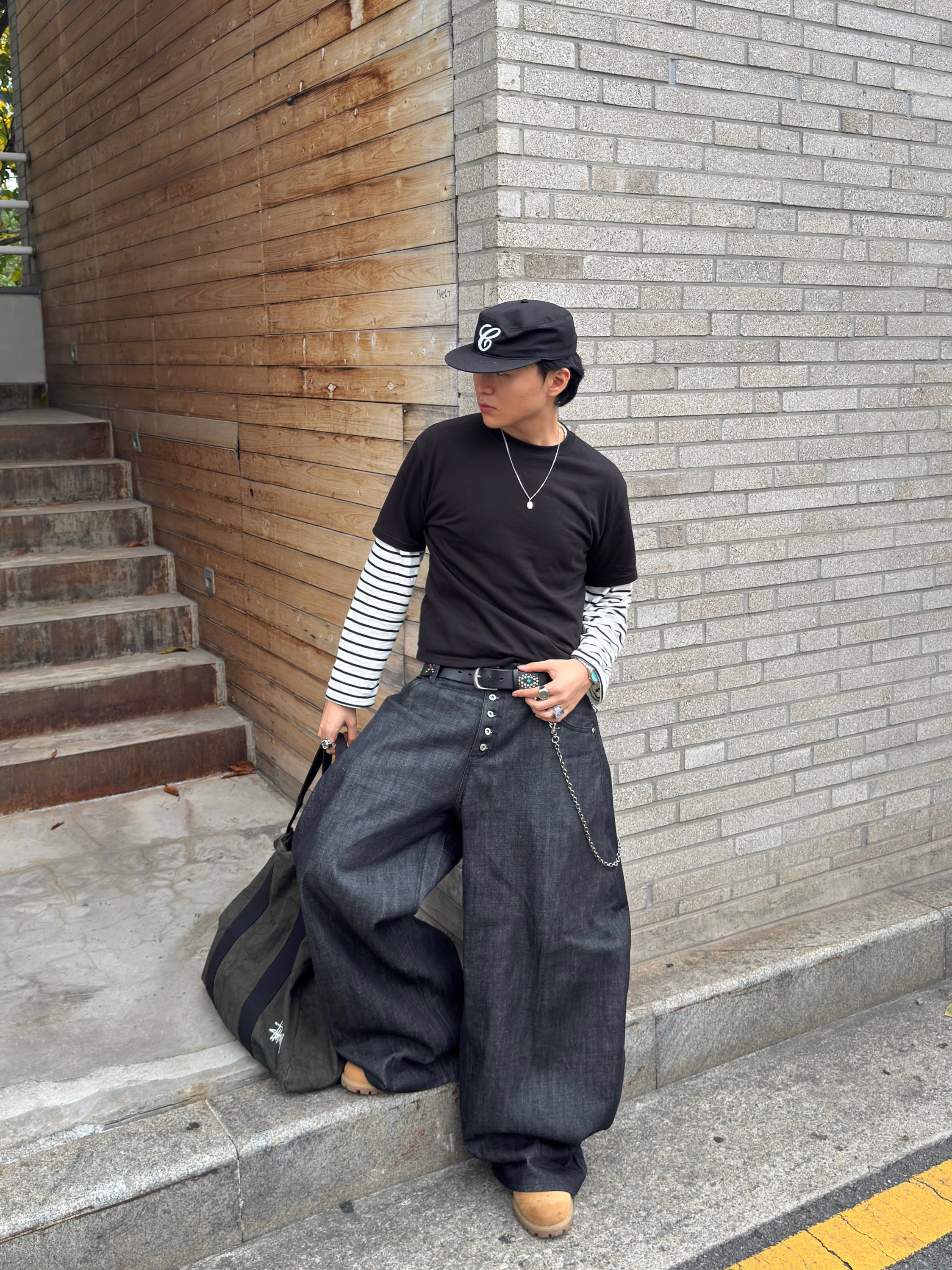 Stussy Canvas Flight Bag Washed Black, Timberland Premium 6 inch Waterproof Boot Wheat Nubuck - Wide 착용 스타일 - 4
