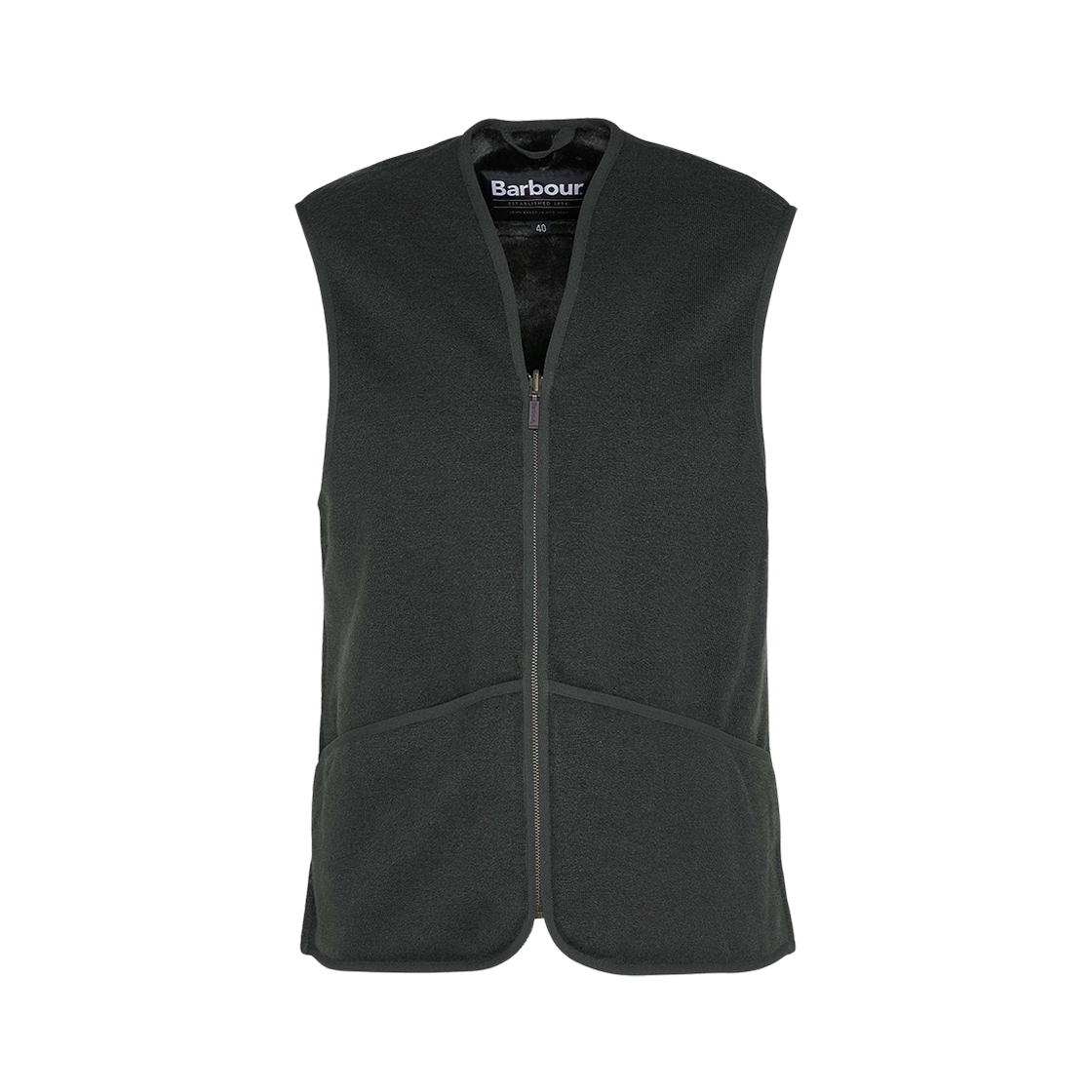 MLI0004SG71 Barbour Warm Pile Waistcoat Zip-In Liner Sage