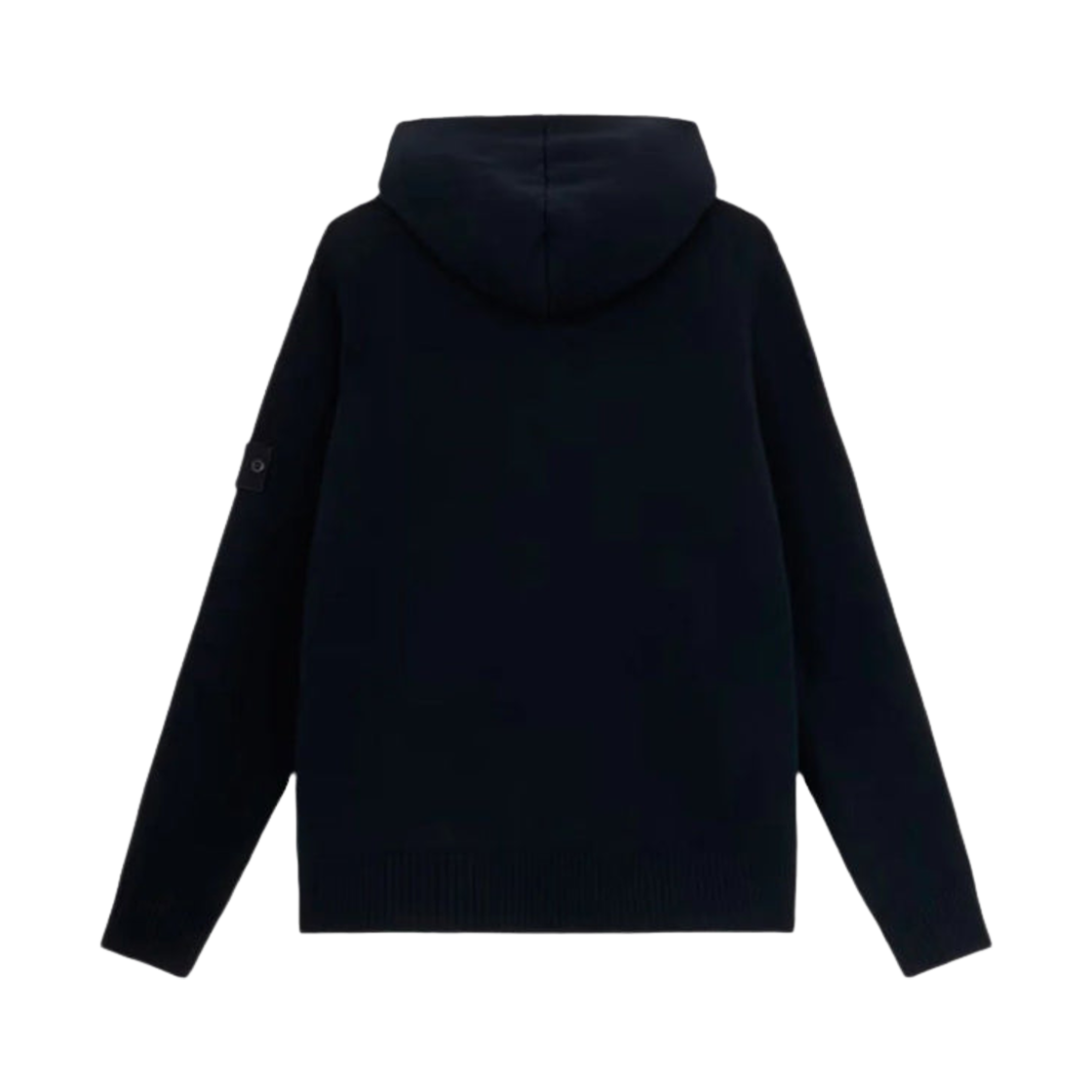 스톤 아일랜드 528FA 고스트 질롱 RWS 울 루즈 핏 가디건 위드 후드 지퍼 네이비 블루 - 24FW(Stone Island 528FA Ghost Geelong RWS Wool Loose Fit Cardigan with Hood and Zip Navy Blue - 24FW) - 2