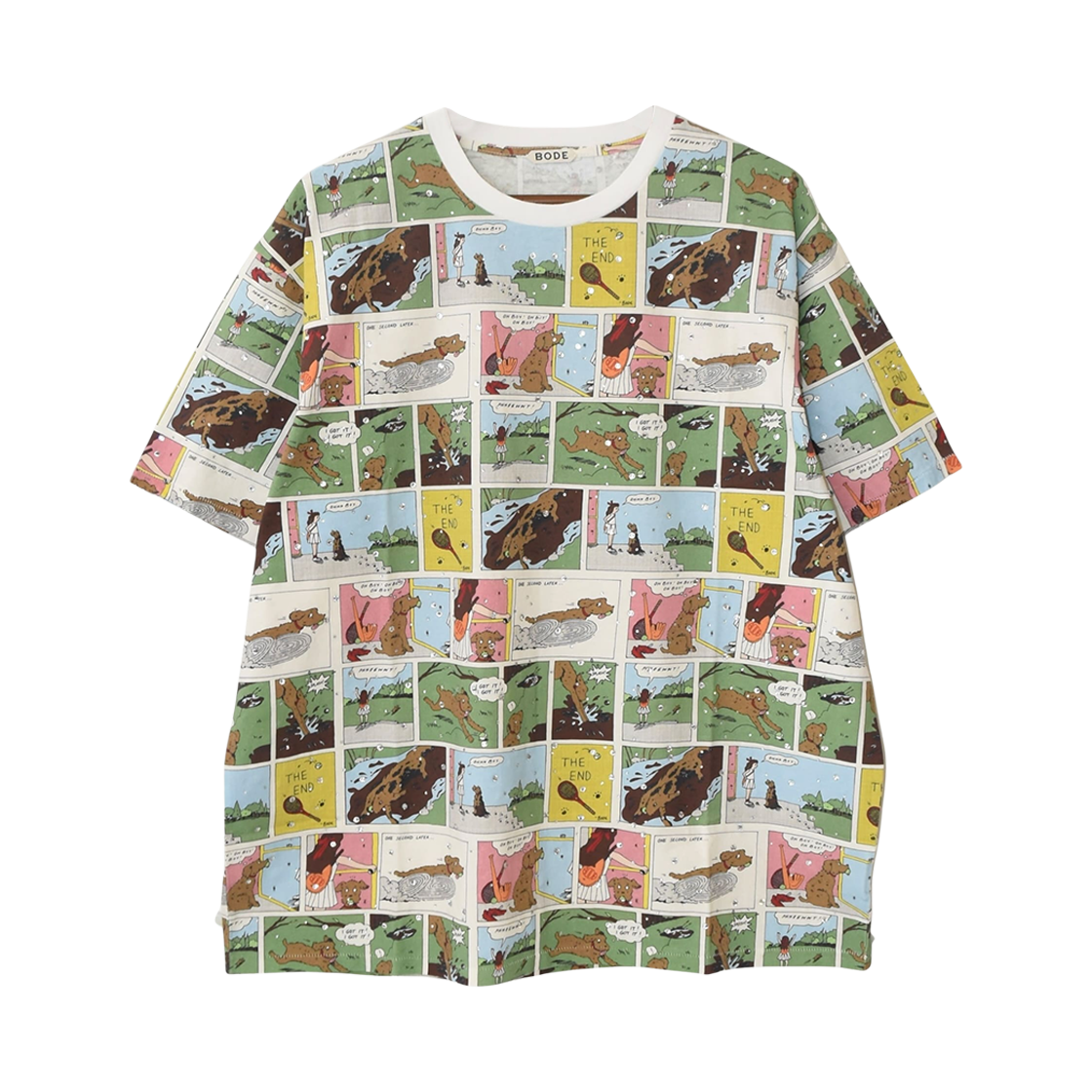 보디 코믹 스트라이프 티셔츠 멀티(Bode Comic Stripe T-Shirt Multi)