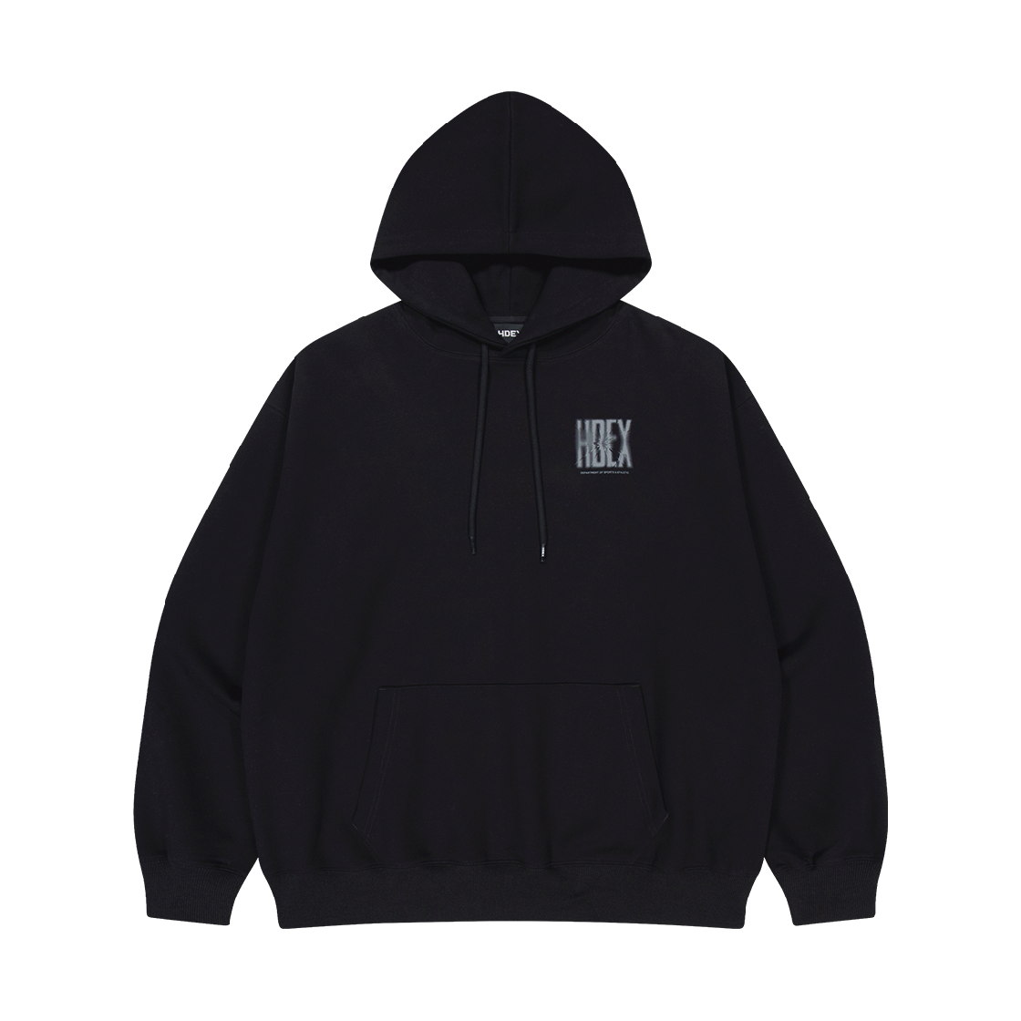 에이치덱스 크랙 프린티드 후디 블랙(HDEX Crack Printed Hoodie Black)