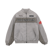 Honda Piping Motorcycle Blouson Jacket Gray