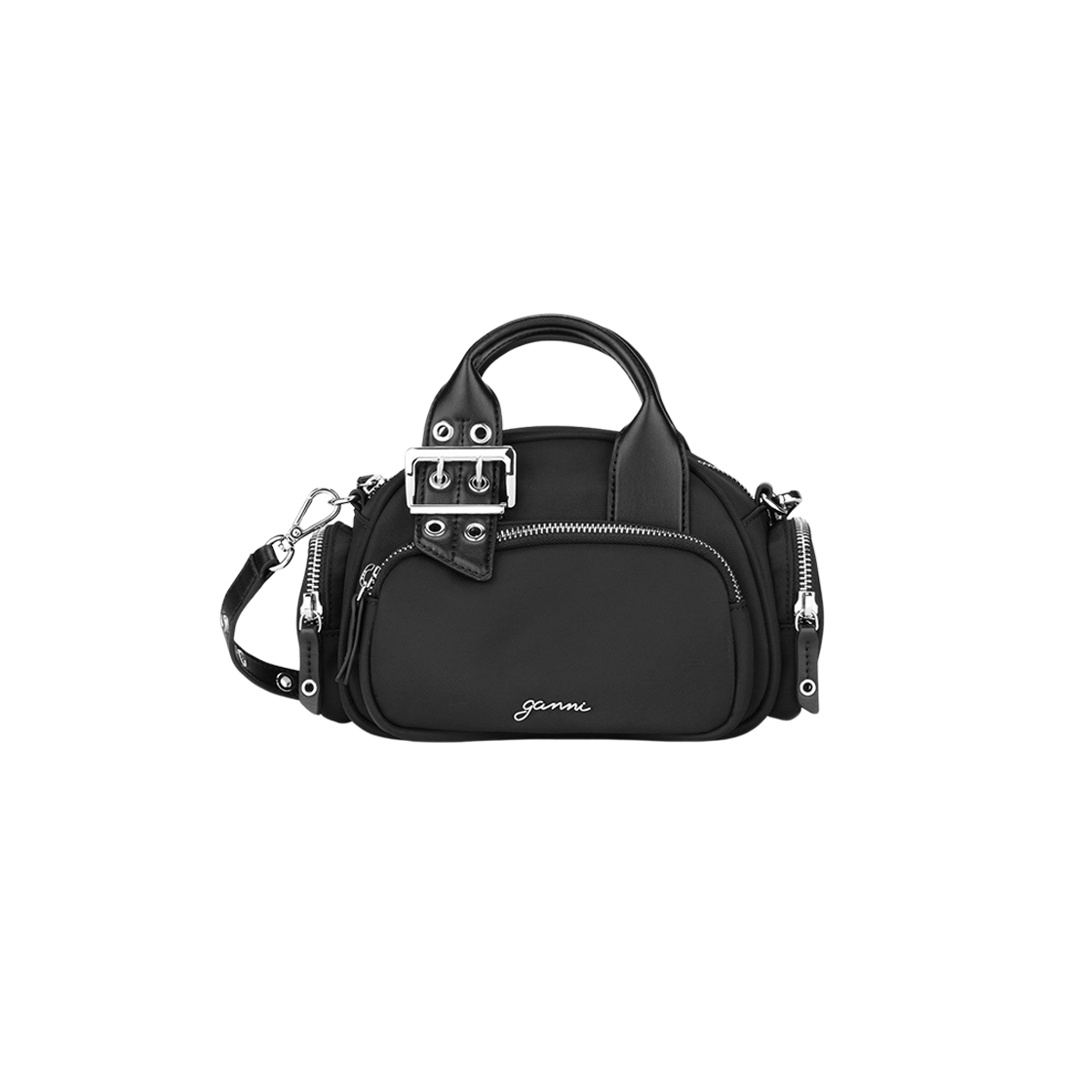 A6738-099 Ganni Mini Polochon Bag Black