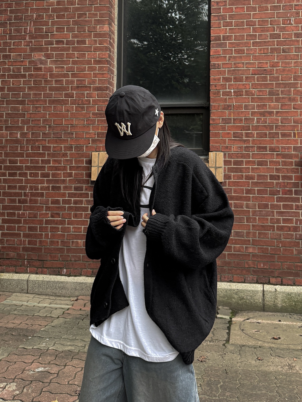 Aoiro 6-Panel Bone A/N Cap Black, New Balance ML610T Dark Mushroom - D Standard 착용 스타일 - 6