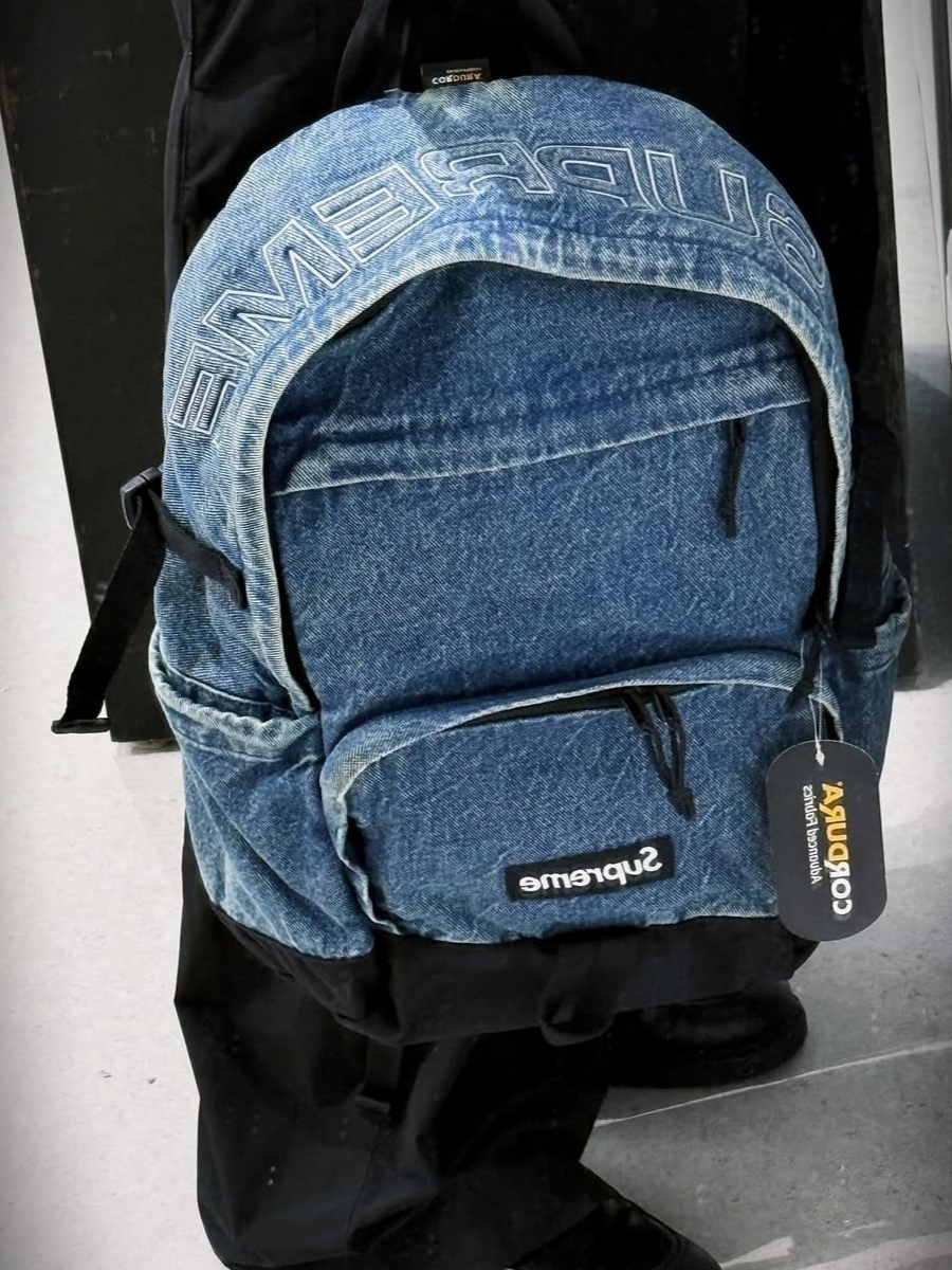 Supreme Denim Backpack Washed Indigo - 25FW 착용 스타일