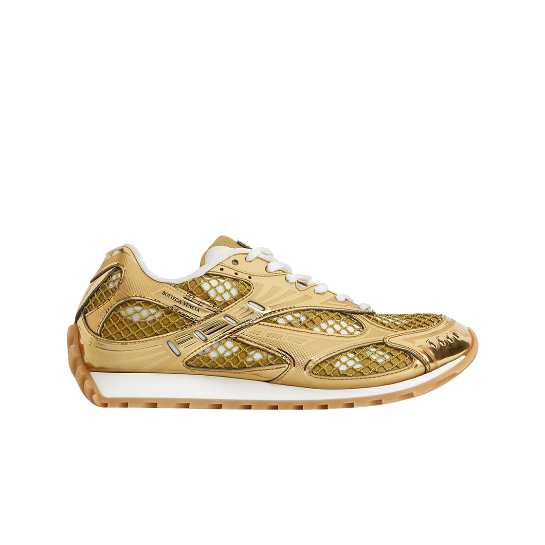 (W) 보테가 베네타 오빗 스니커즈 골드 화이트((W) Bottega Veneta Orbit Sneakers Gold White) - 1