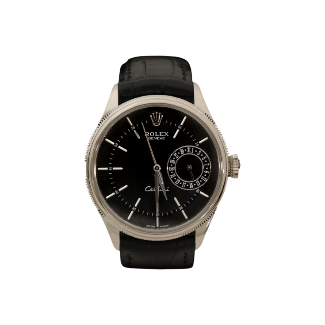 ロレックス 50519チェリーニデートの花骨革バンド39mm