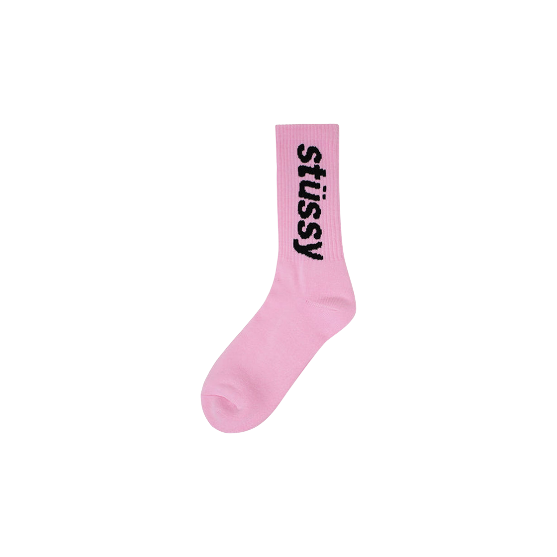 138845 Stussy Helvetica Crew Socks Pink Black