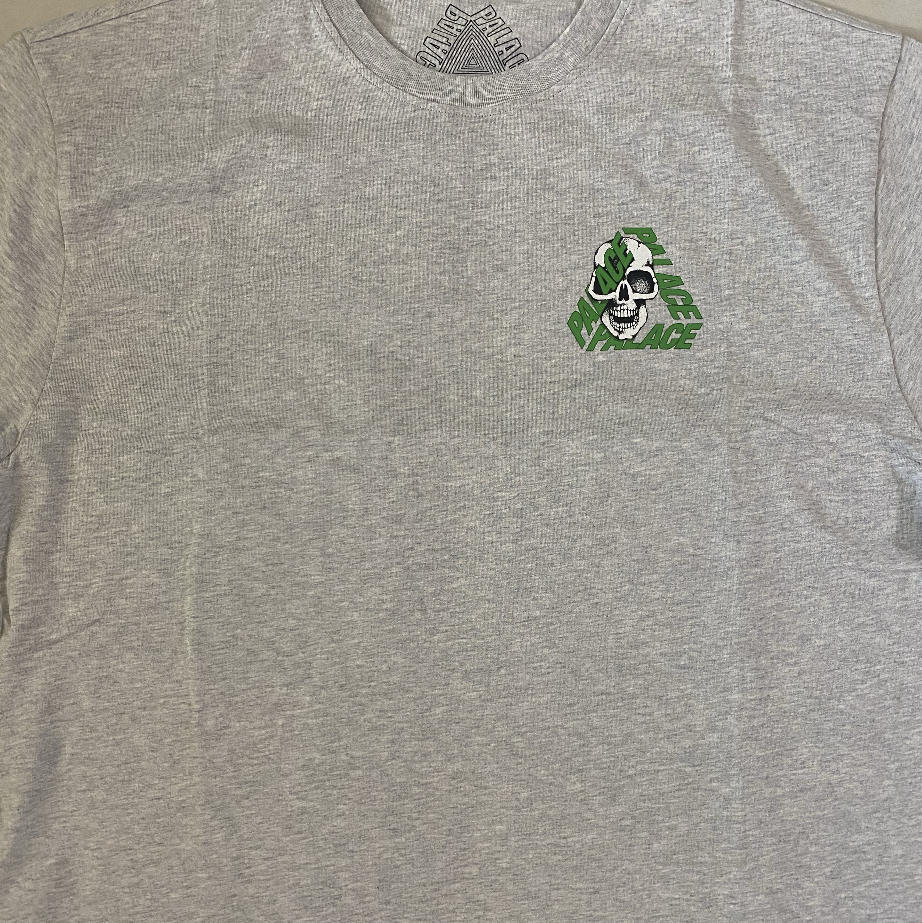 Palace P3 Skull T-Shirt Grey Marl - 25SS 착용 스타일 - 1