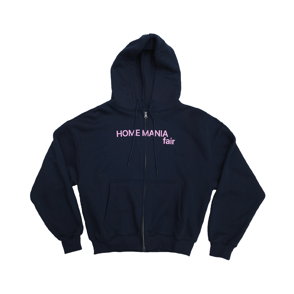 이스트쿤스트 홈매니아페어 로고 후드 집업 네이비(ISTKUNST Hmf Logo Hood Zip Up Navy)